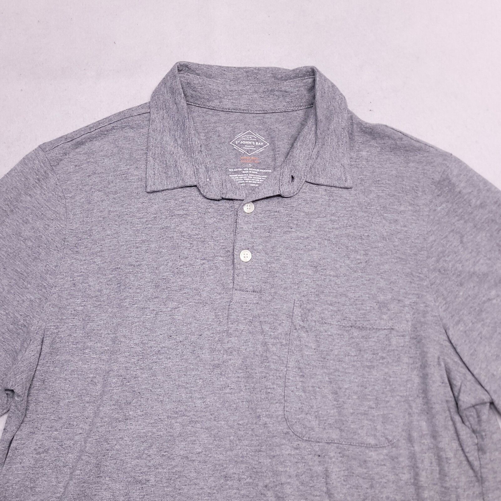 St. Johns Bay St Johns Bay Casual Pullover Polo Shirt Mens Size Small Gray Size US S / EU 44-46 / 1 - 1 Thumbnail