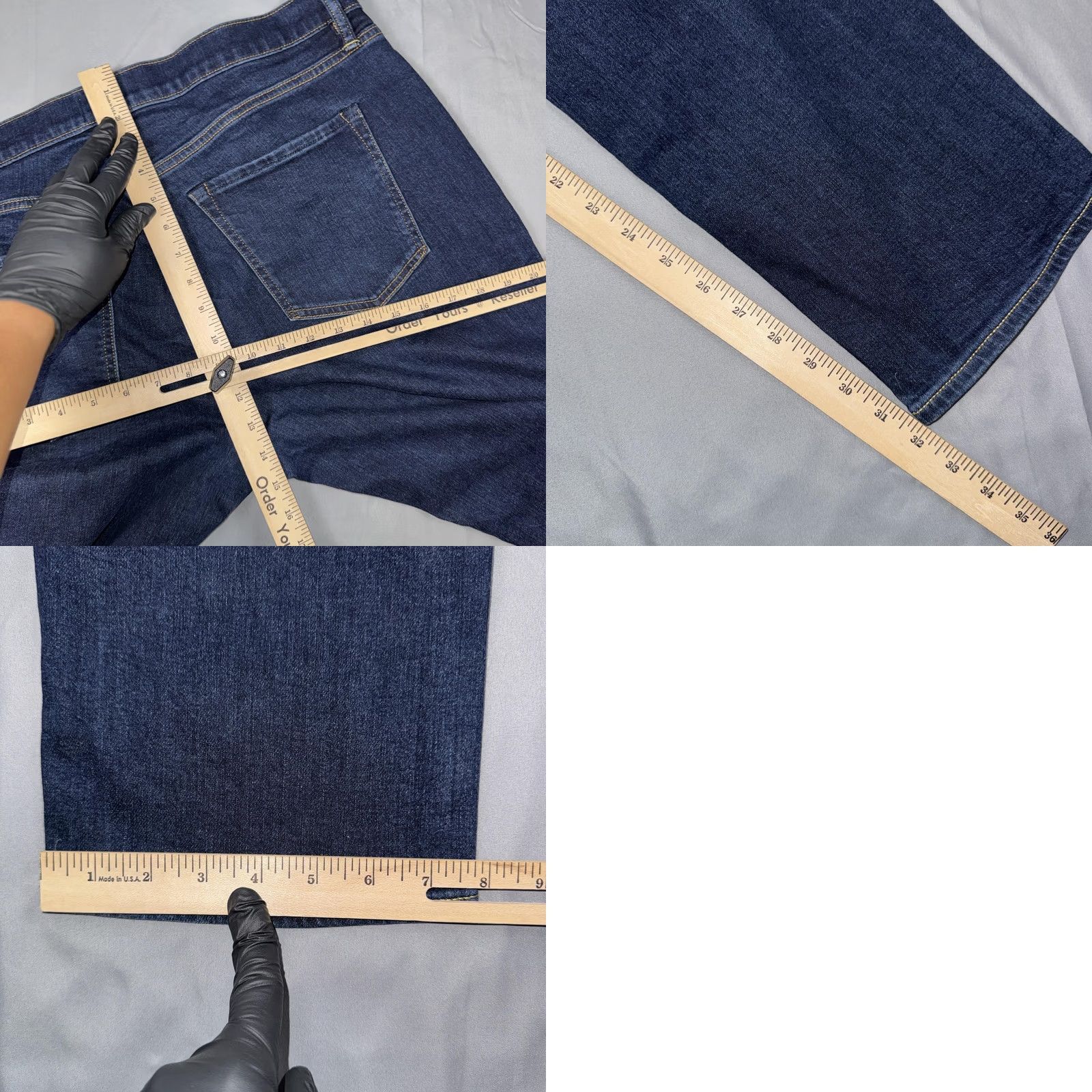 Flint And Tinder Flint And Tinder Jeans Mens 36x34 Blue Straight Dark Wash Denim Pants Size US 36 / EU 52 - 8 Thumbnail