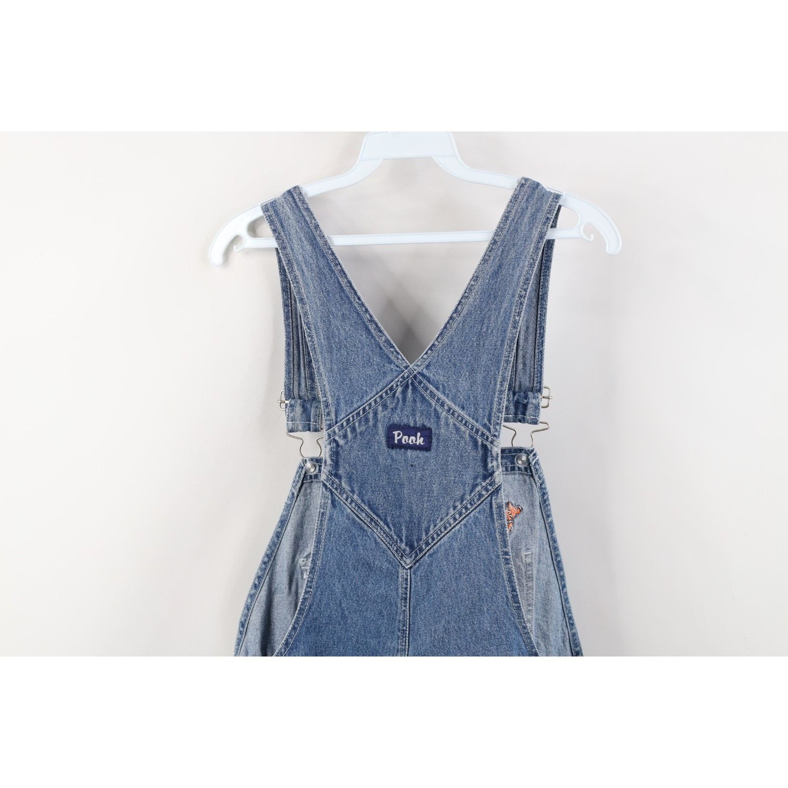 Disney Vintage 90s Disney Winnie the Pooh Denim Jean Shortalls Size 34" / US 12 / IT 48 - 20 Thumbnail