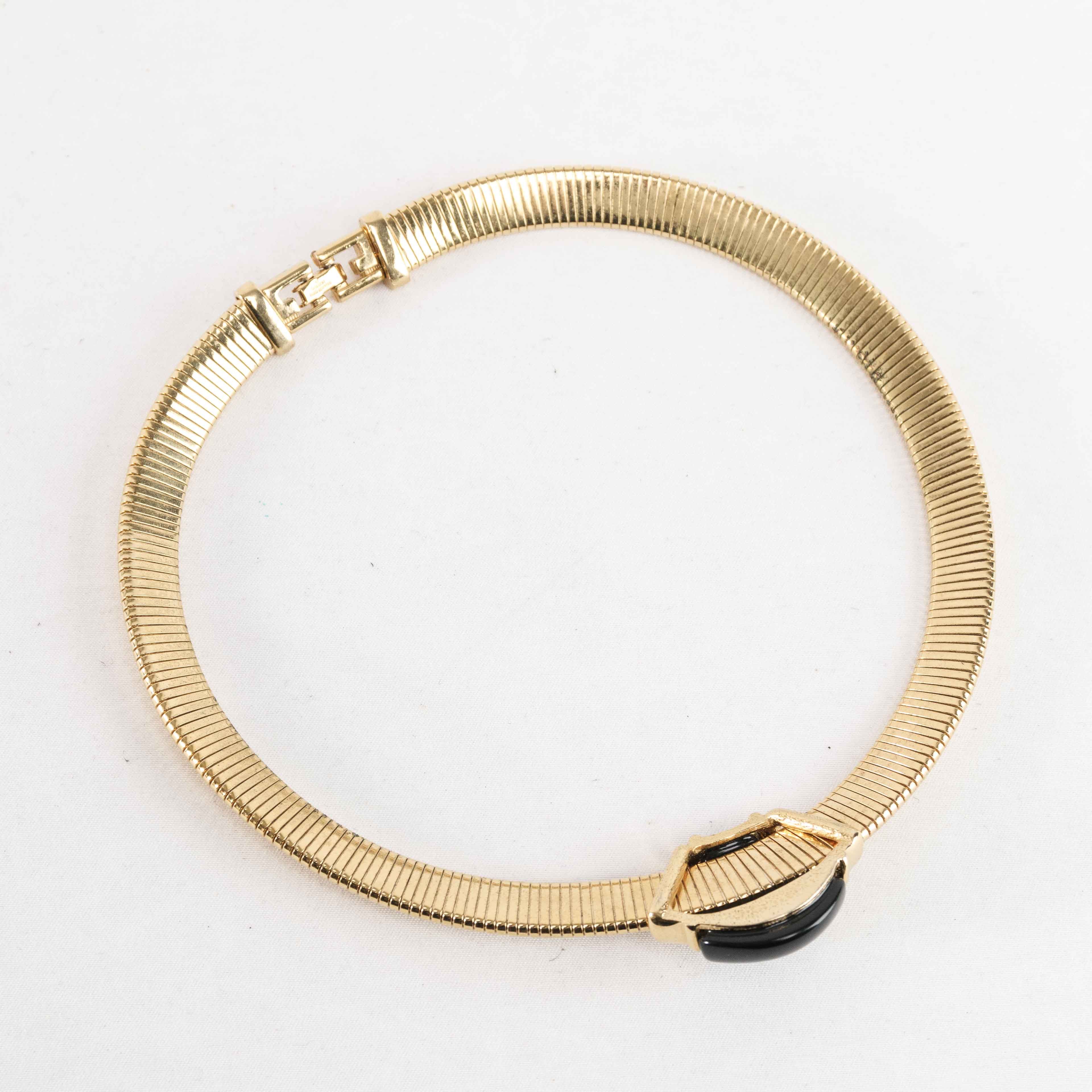 Givenchy Givenchy Vintage Gold-Tone Tubular Collar Necklace Size ONE SIZE - 3 Thumbnail