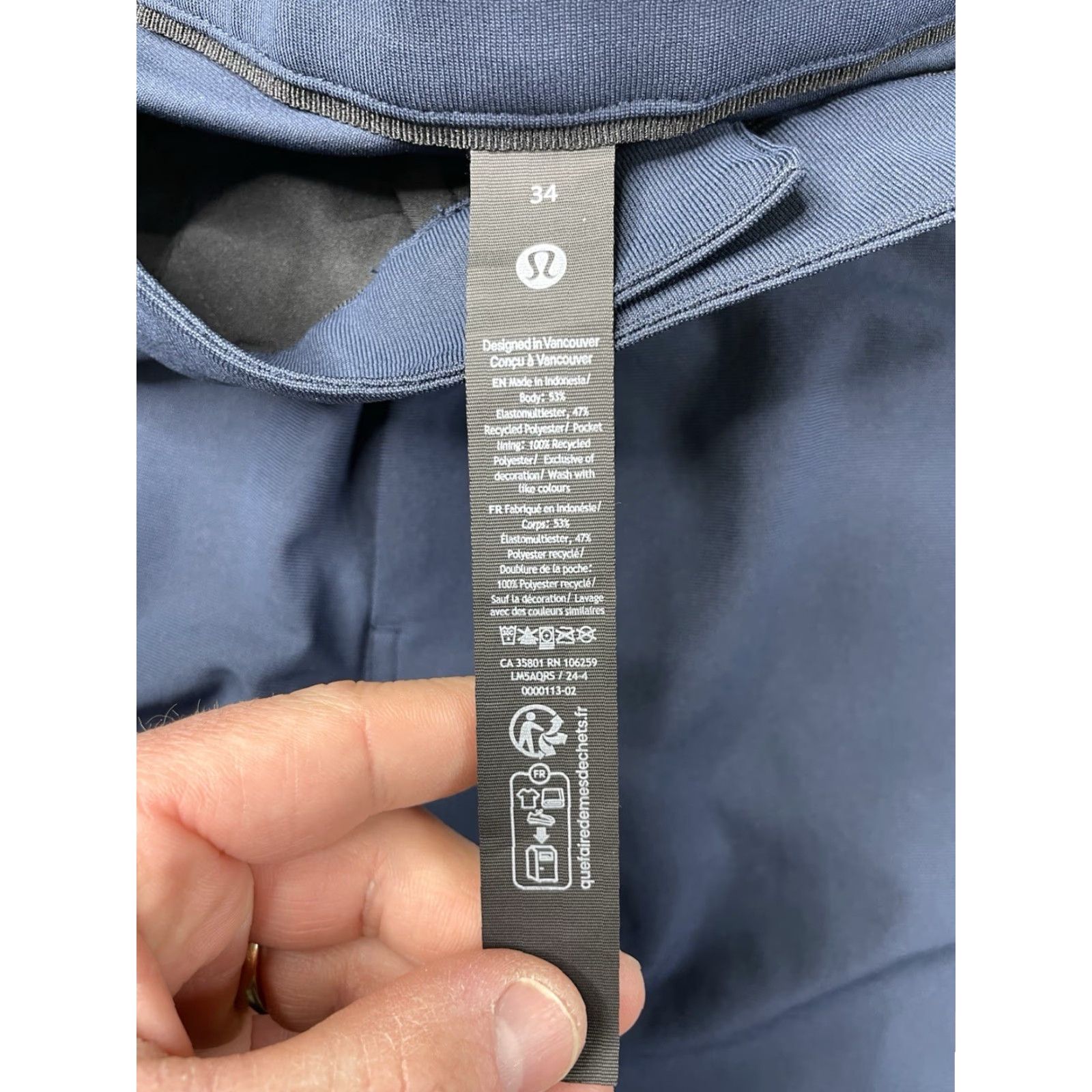 Lululemon Lululemon Pants Men 34 Blue ABC Classic Fit 5 Pocket Warpstreme Trouser Chino Straight Leg Size US 34 / EU 50 - 6 Thumbnail