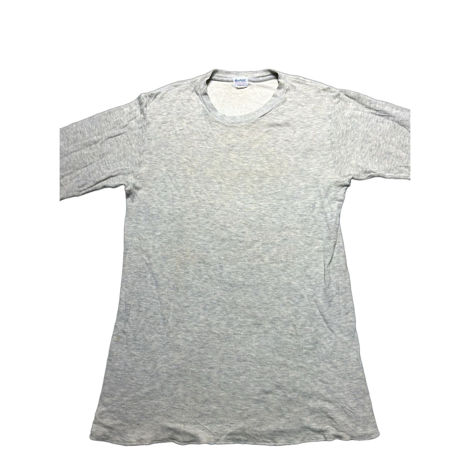 Layer 8 VINTAGE Duofold Long Sleeve Base Layer Shirt 2 Layer Cotton Lined Large Tall Mens Shirt Gray 32” Length 2 Layer Lined Activewear Size US L / EU 52-54 / 3 - 1 Thumbnail