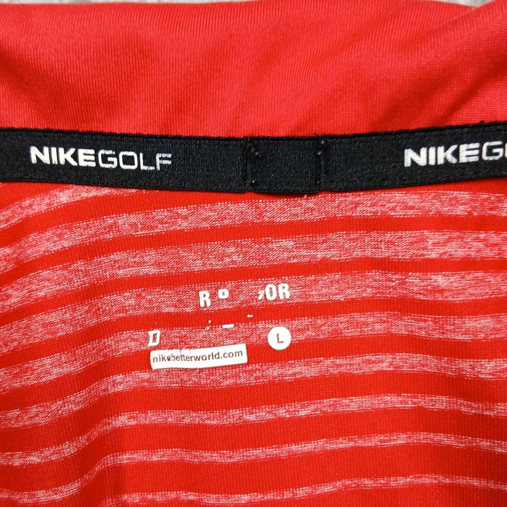 Nike Nike Golf Polo Shirt Mens L Red Striped Dri-FIT Short Sleeve Polo Size US L / EU 52-54 / 3 - 3 Thumbnail