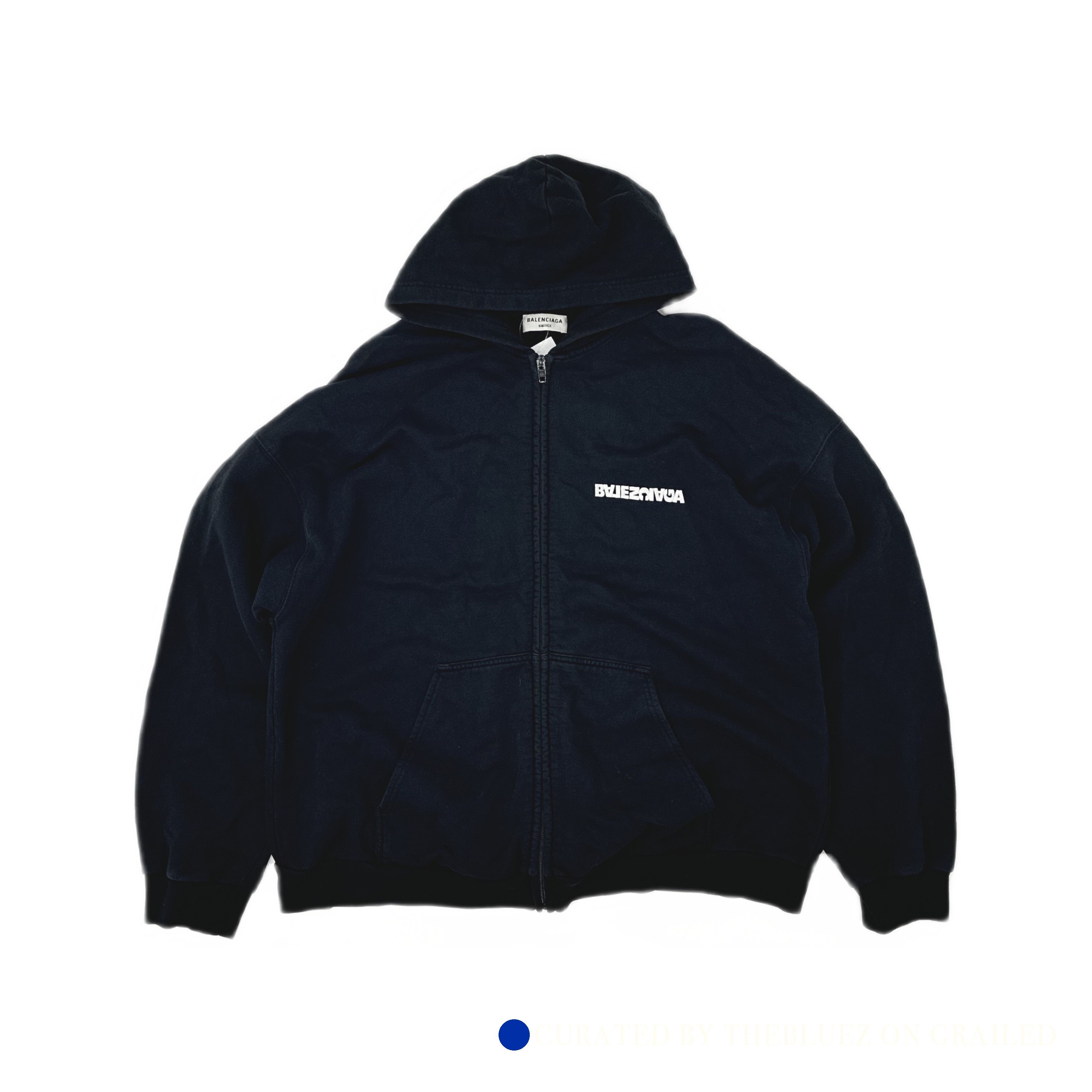 Vuja De black sunfaded chiral hoodie in supima cotton | Grailed