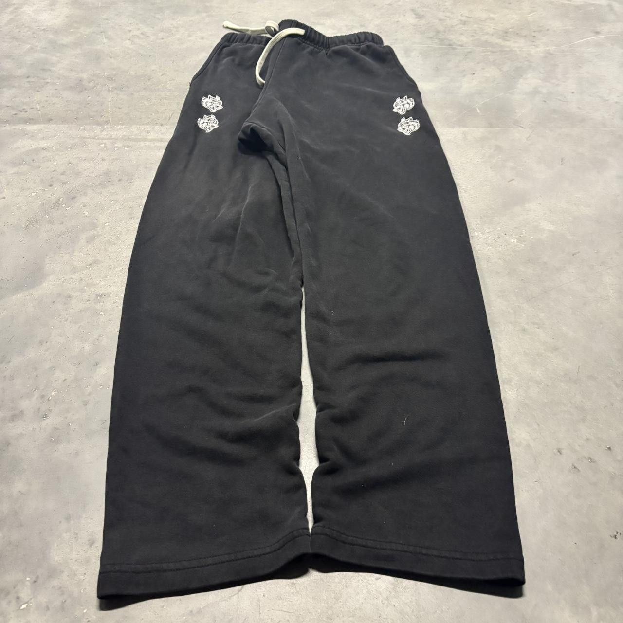 Japanese Brand × Vintage Crazy Vintage Y2K/2000s Black Streetwear Essential Sweatpants! Size US 30 / EU 46 - 2 Thumbnail