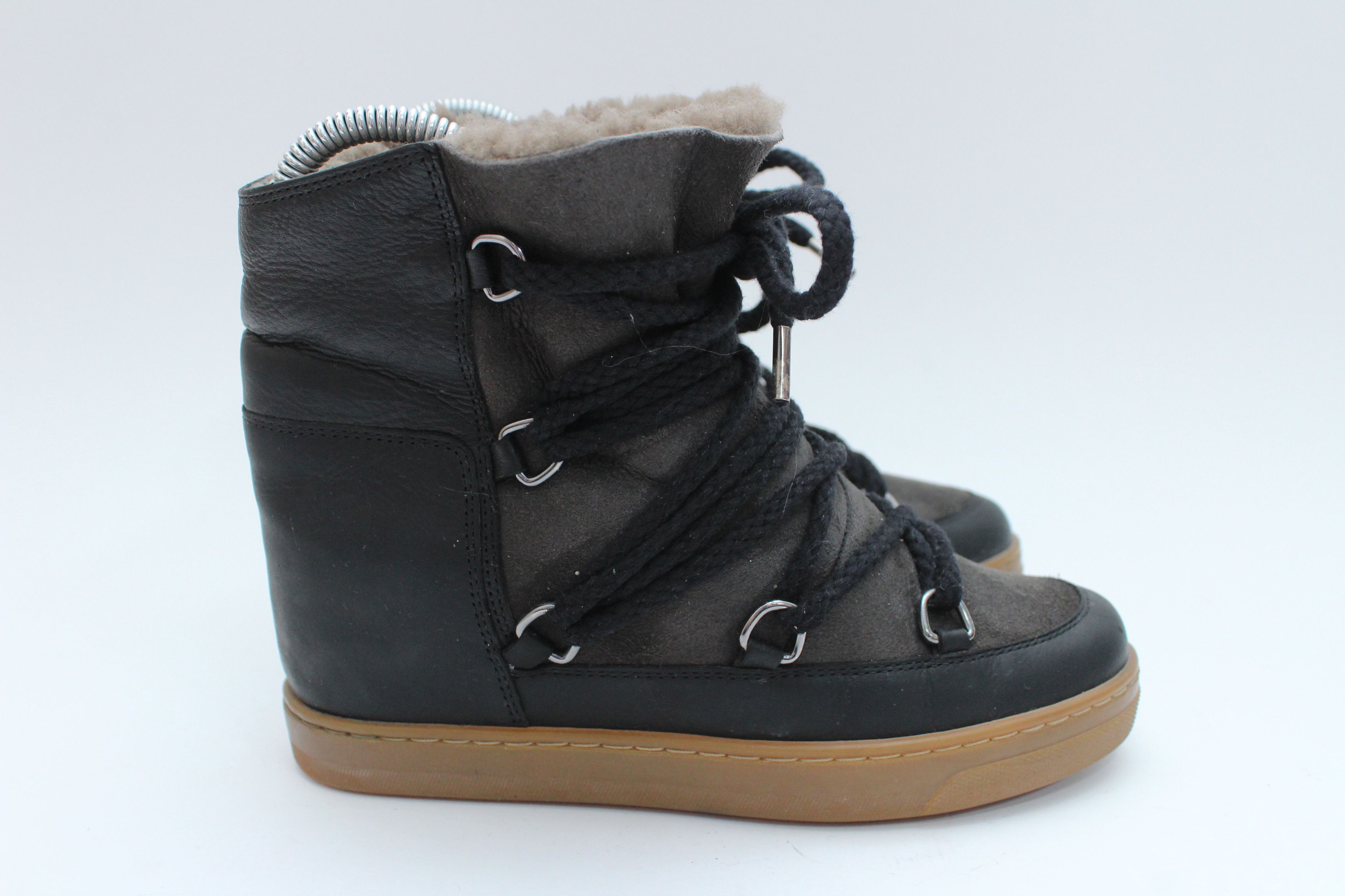 Isabel Marant Isabel Marant Nowles Shearling-Lined Leather Ankle Boots 36 Size US 6 / IT 36 - 2 Thumbnail