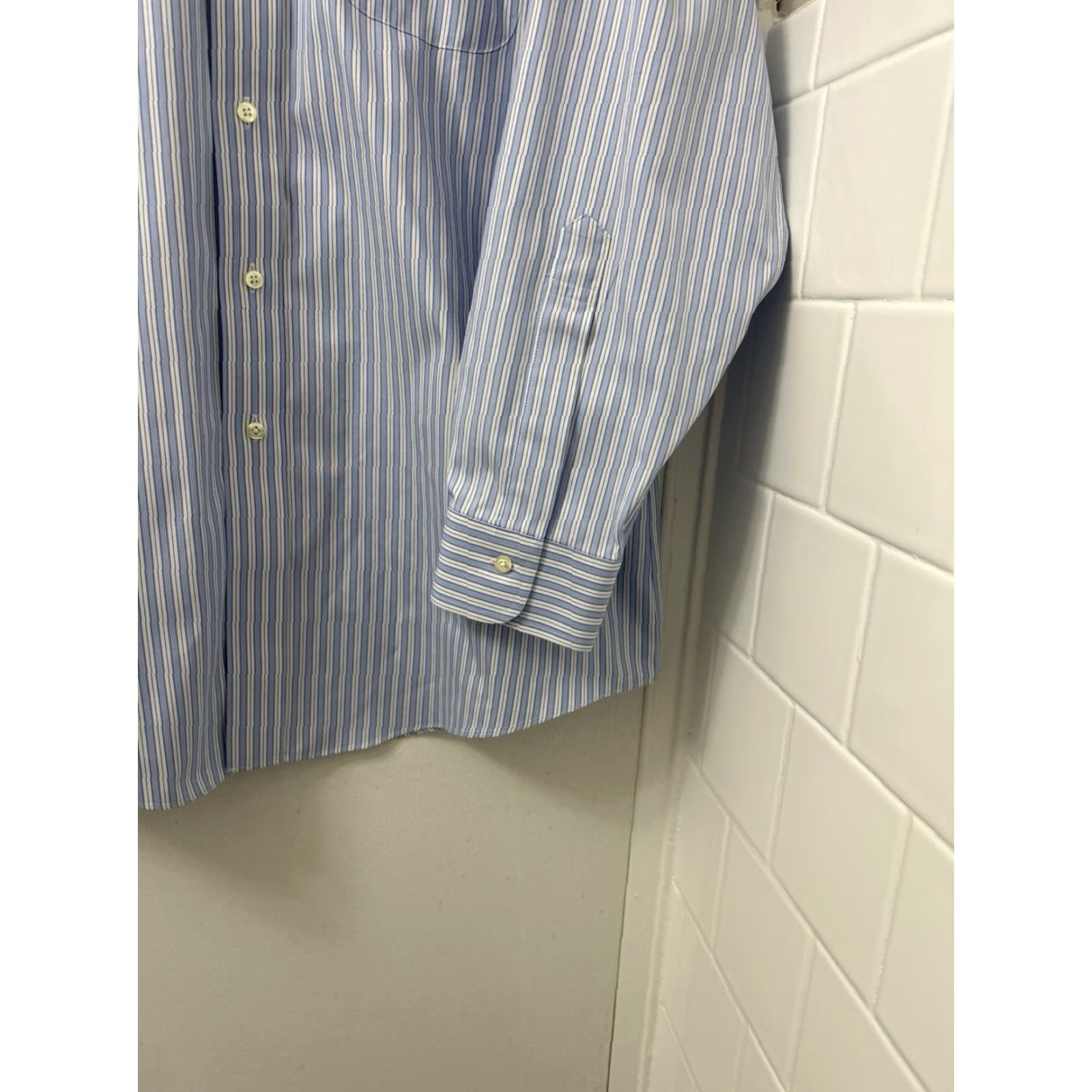 Brooks Brothers Brooks Brothers Original Polo Shirt Mens 16.5 Blue White Striped Button Up L/S Dress Shirt Size US XL / EU 56 / 4 - 7 Thumbnail