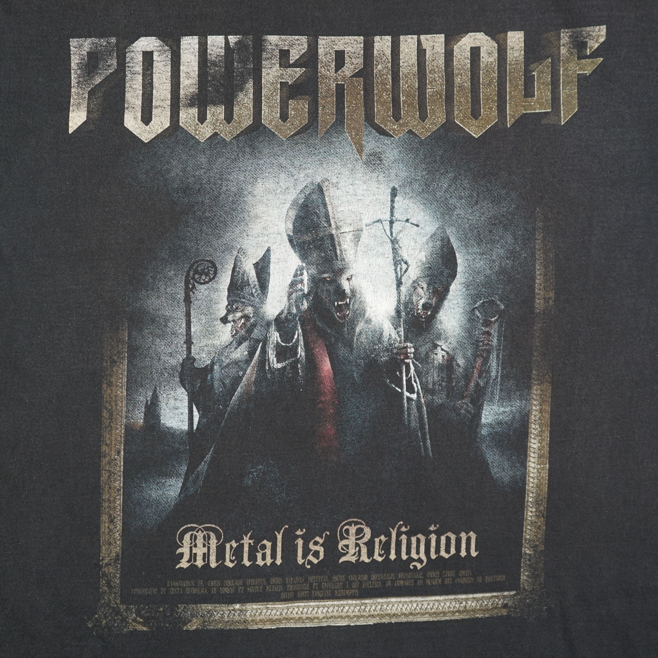 Band Tees × Vintage Vintage 2000s Powerwolf T-Shirt Metal Is Religion Size US L / EU 52-54 / 3 - 2 Thumbnail
