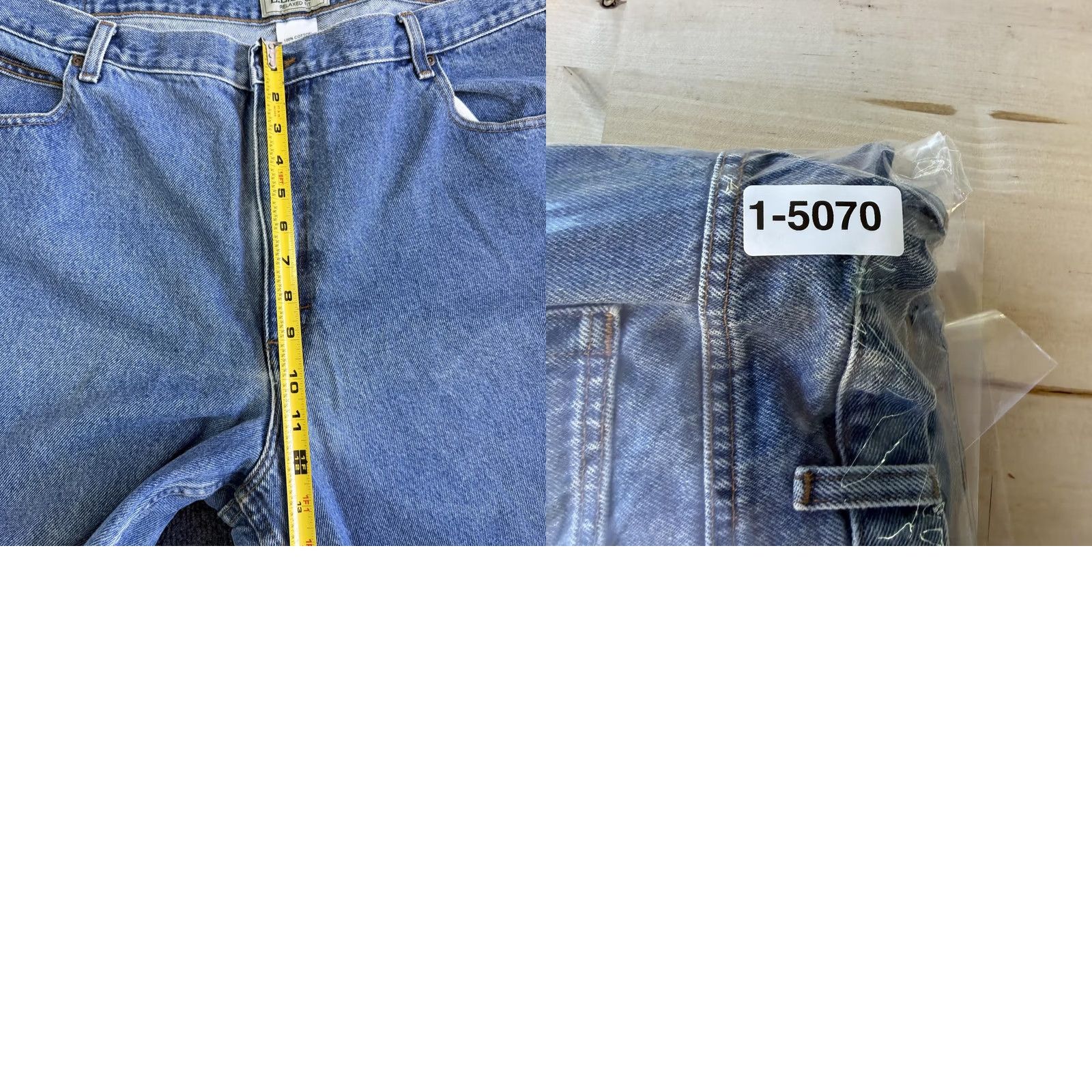 Vintage L.L. Bean Jeans Mens 44x34 Light Wash Blue Denim Relaxed Straight Fit Casual Men Jeans Size US 44 / EU 60 - 9 Thumbnail