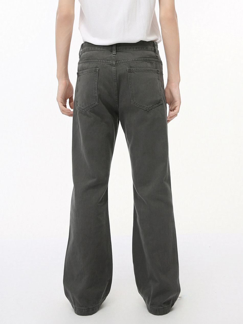 Japanese Brand Retro loose solid color micro flared jeans Size US 32 / EU 48 - 4 Thumbnail