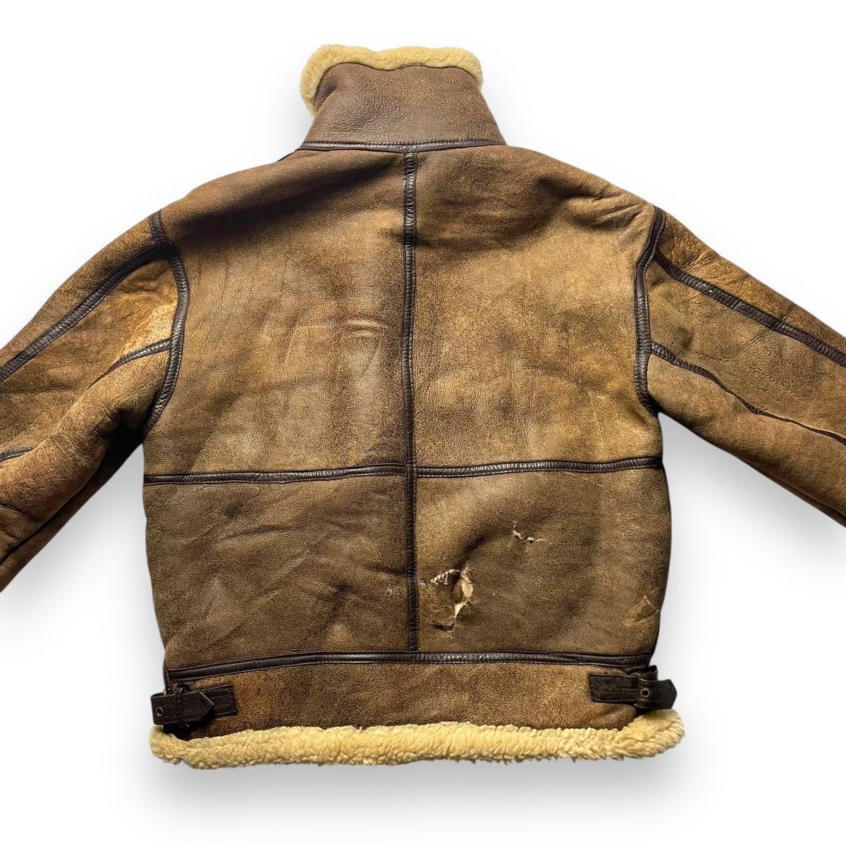 Genuine Leather VINTAGE B3 SHEEPSKIN FLIGHT GLEEMAN MILITARY JACKET Size US M / EU 48-50 / 2 - 9 Thumbnail