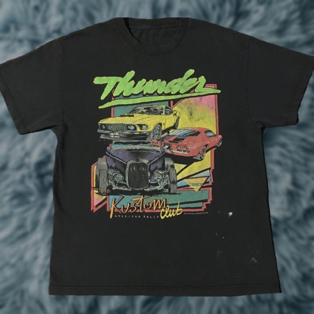NASCAR Nike Shirt NASCAR Graphic Tee XL Black Distressed John Galt Thunder Racing Vintage Grunge Biker USA 80s 90s Car Racing Mens Size US XL / EU 56 / 4 - 1 Thumbnail