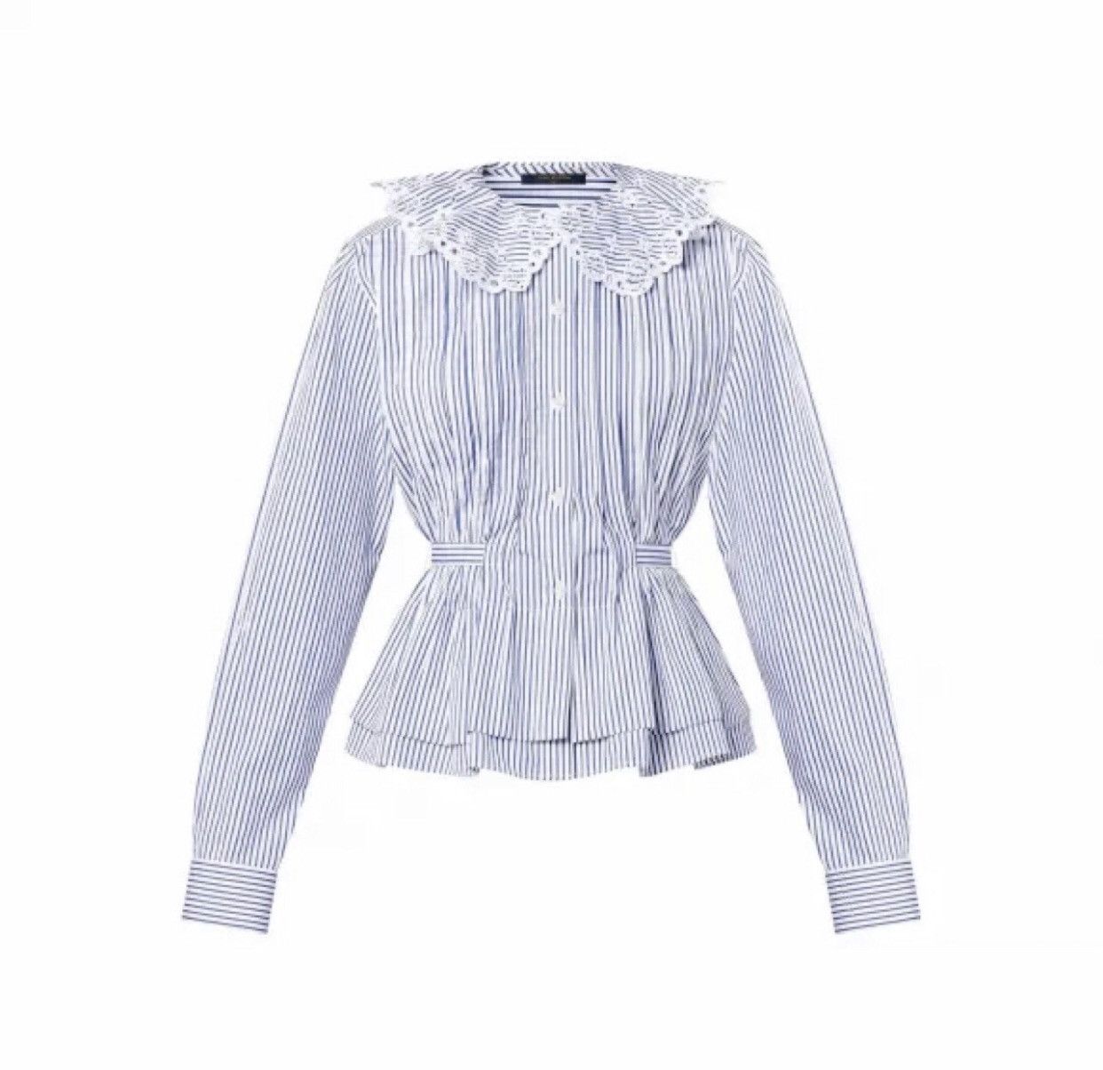 Louis Vuitton Louis Vuitton LV ruffled striped shirt2412-Nextarrow Size XXS / US 00 / IT 34 - 3 Thumbnail