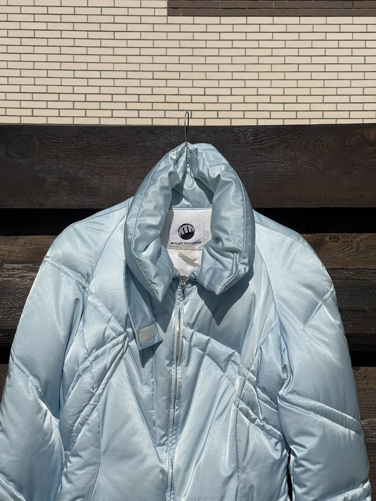Mugler 90’s Mugler sky blue vintage puffer jacket Size S / US 4 / IT 40 - 6 Thumbnail