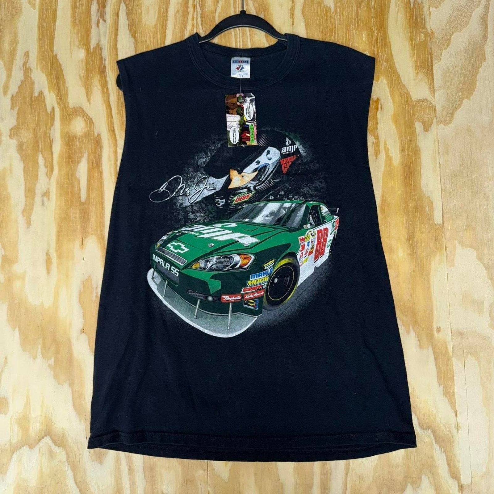 Jerzees Vintage y2k dale earnhardt jr cutoff tank top nascar t-shirt Size US L / EU 52-54 / 3 - 1 Thumbnail