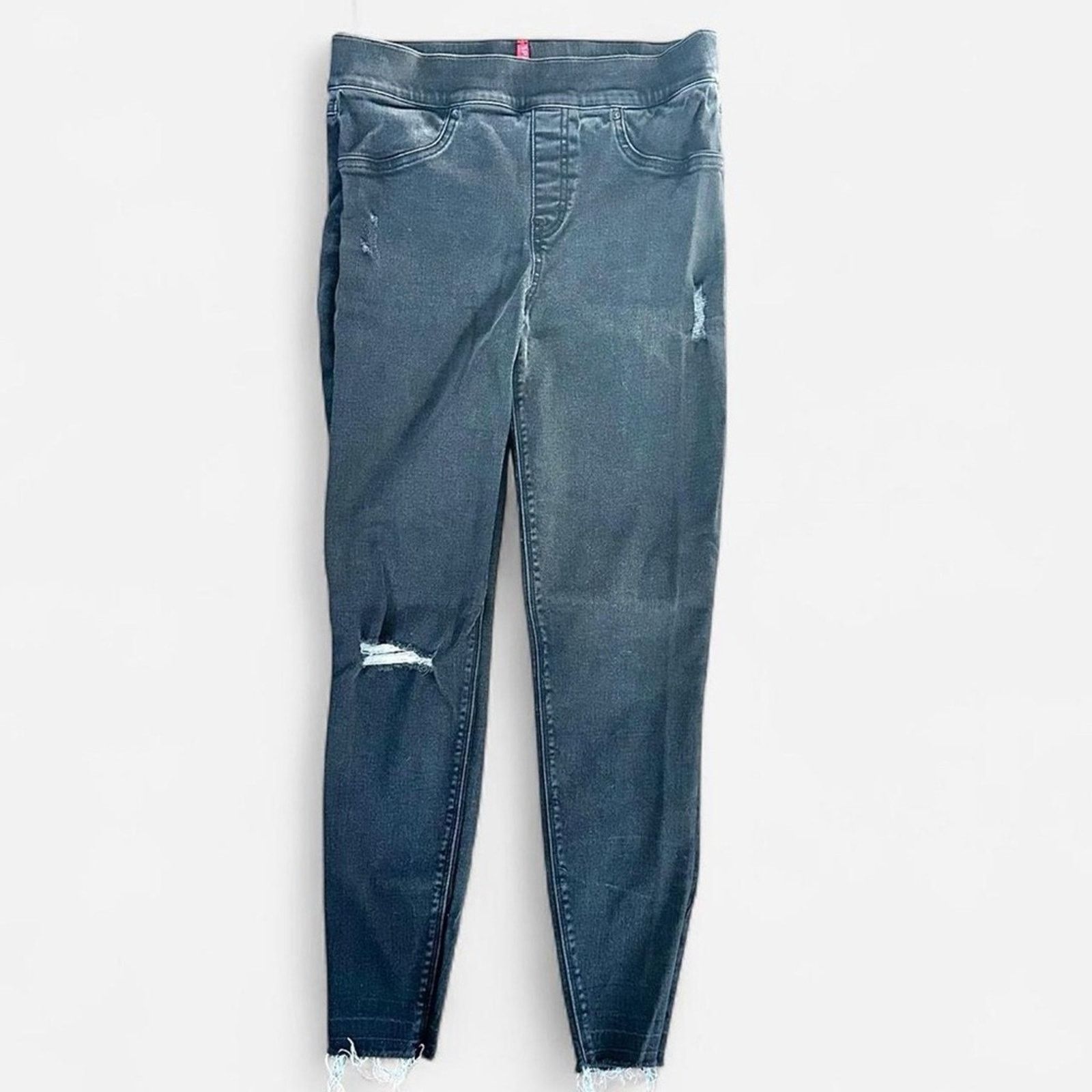 Spanx Spanx Shape Wear Small Black ripped capri denim jeggings Size 26" / US 2 / IT 38 - 1 Thumbnail