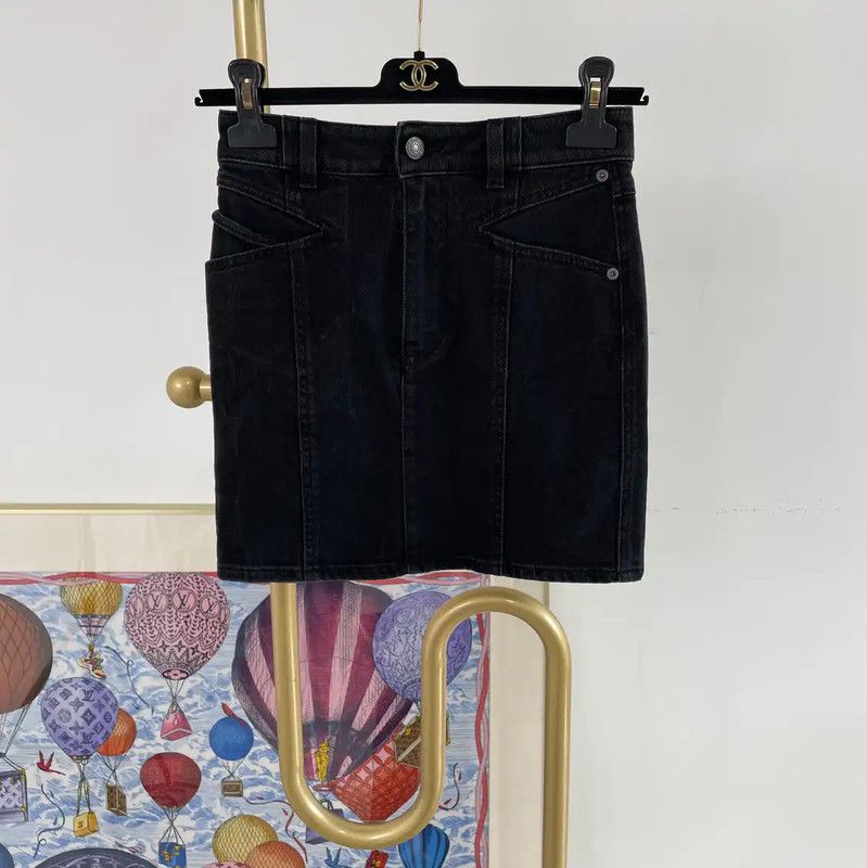 Givenchy Givenchy Black Cotton Mini Skirt for Women 0089 Size 23" - 1 Thumbnail