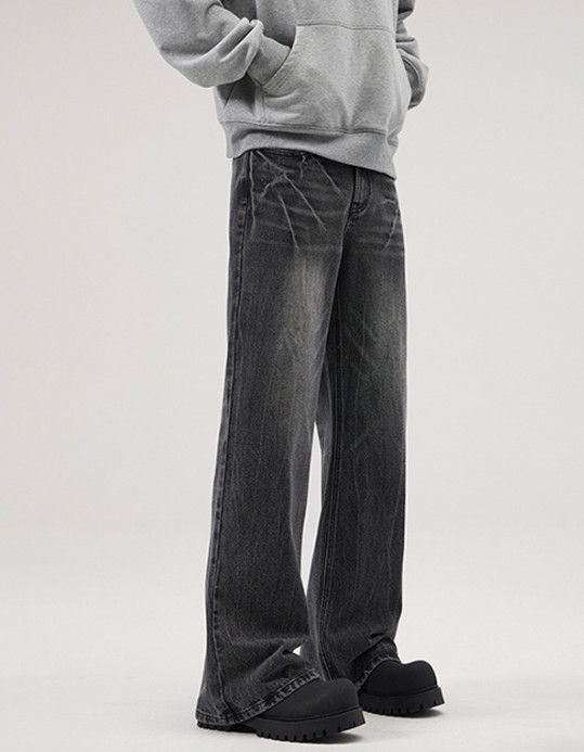 Japanese Brand Men's high street style cleanfit wide-leg flared jeans Size US 32 / EU 48 - 2 Thumbnail
