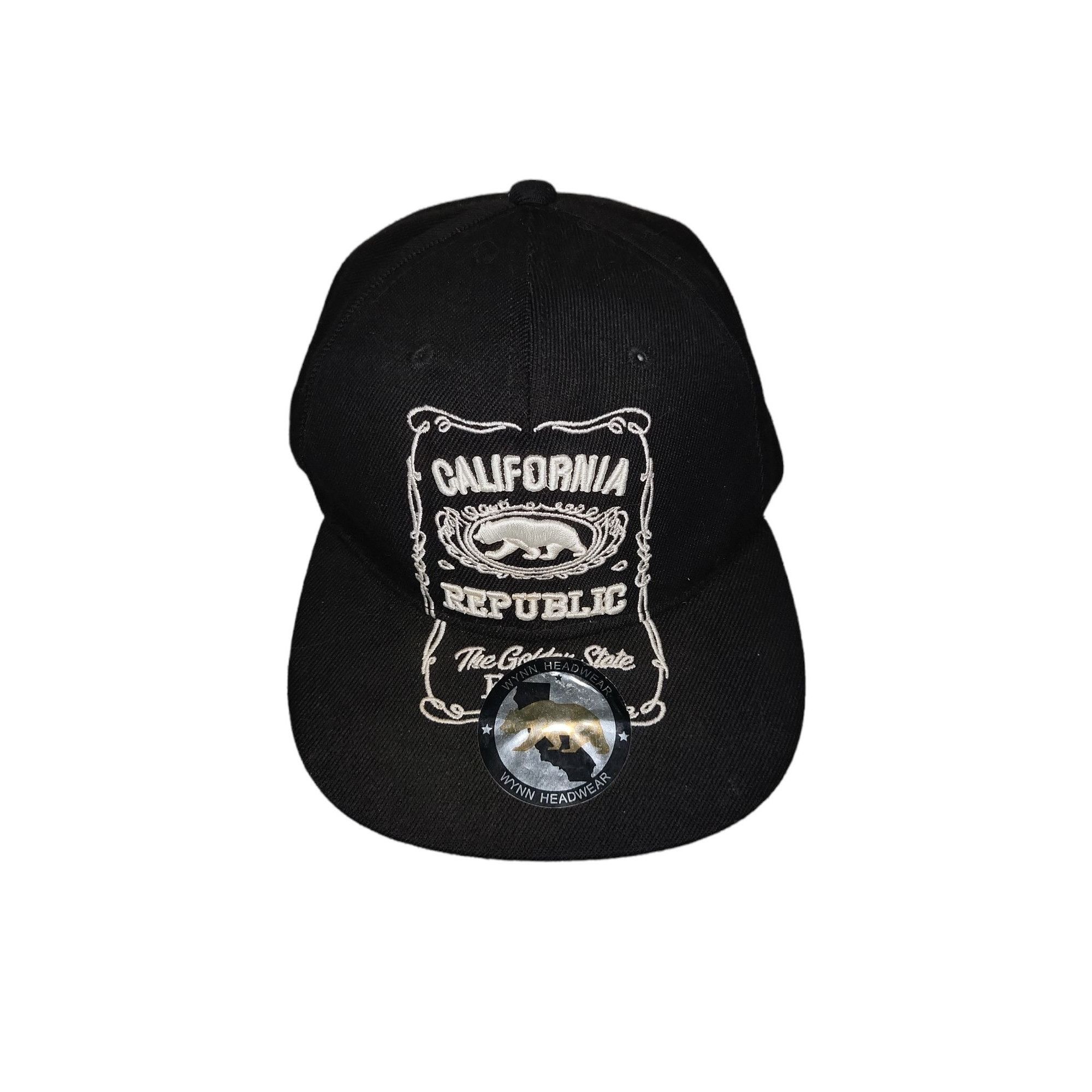 Other California Republic Snapback Hat Wynn Headwear Black White G Size ONE SIZE - 1 Thumbnail