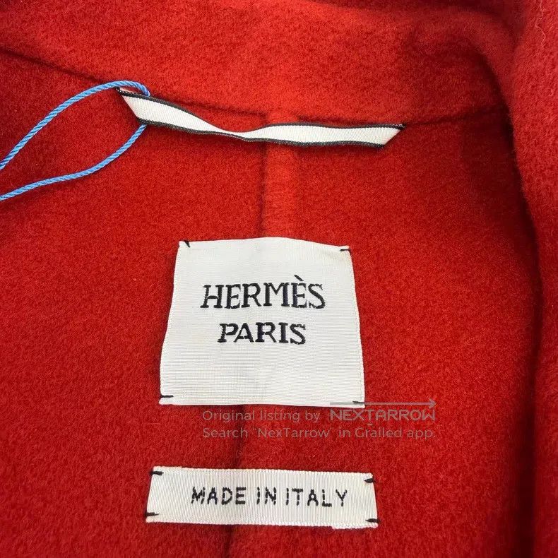 Hermes Hermes Red Cashmere Double Breasted Coat Size XXS / US 00 / IT 34 - 3 Thumbnail