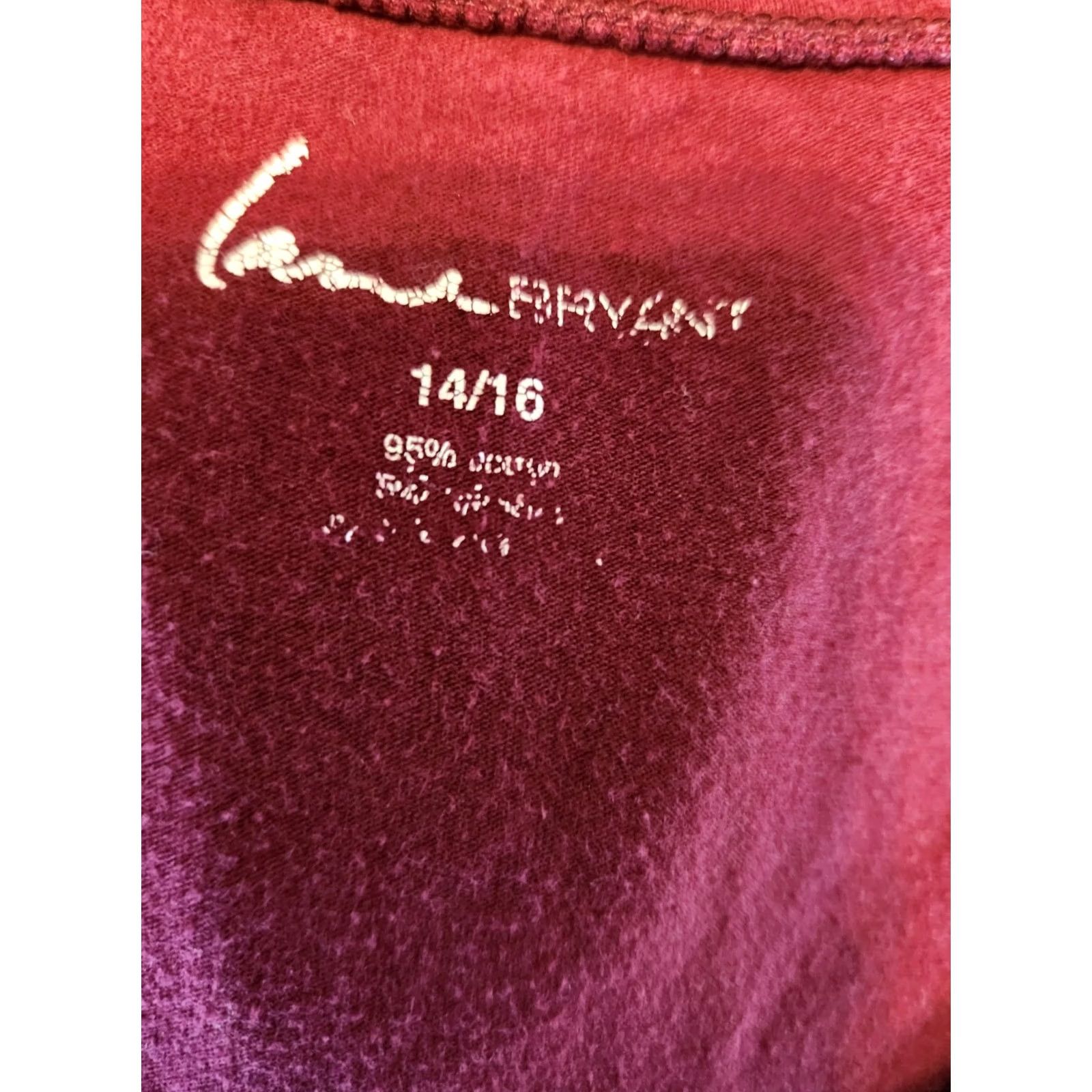 Vintage Lane Bryant Burgundy V-Neck Long Sleeve Shirt Casual Top 14 16 1X Womens Basic Size XL / US 12-14 / IT 48-50 - 2 Thumbnail