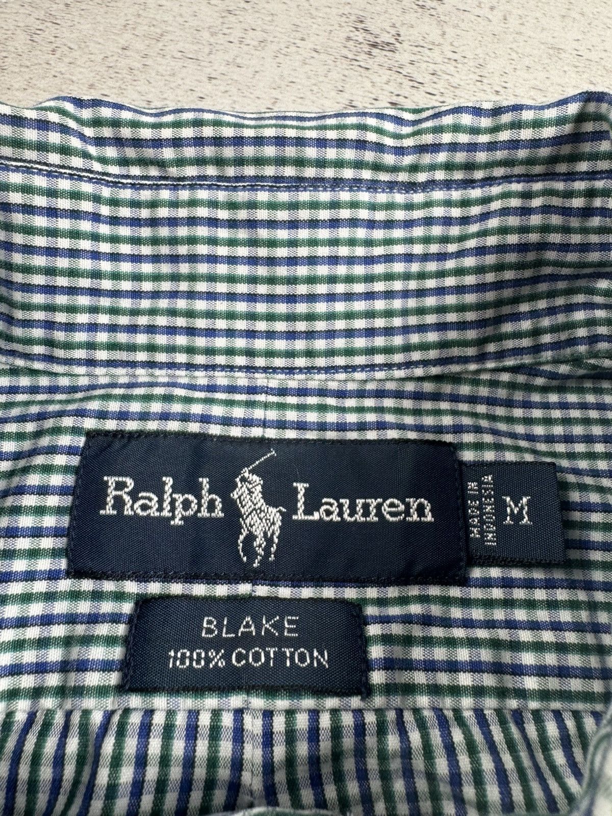 Polo Ralph Lauren Polo Ralph Lauren Blake Medium Size Button Checked Collar LongSleeve Shirt Size US M / EU 48-50 / 2 - 9 Thumbnail