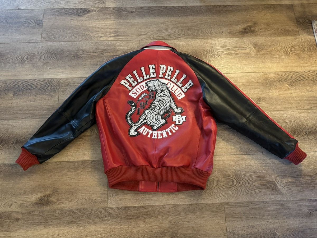 Pelle Pelle Pelle Pelle LEATHER TIGER JACKET RED BLACK Size US XL / EU 56 / 4 - 3 Thumbnail