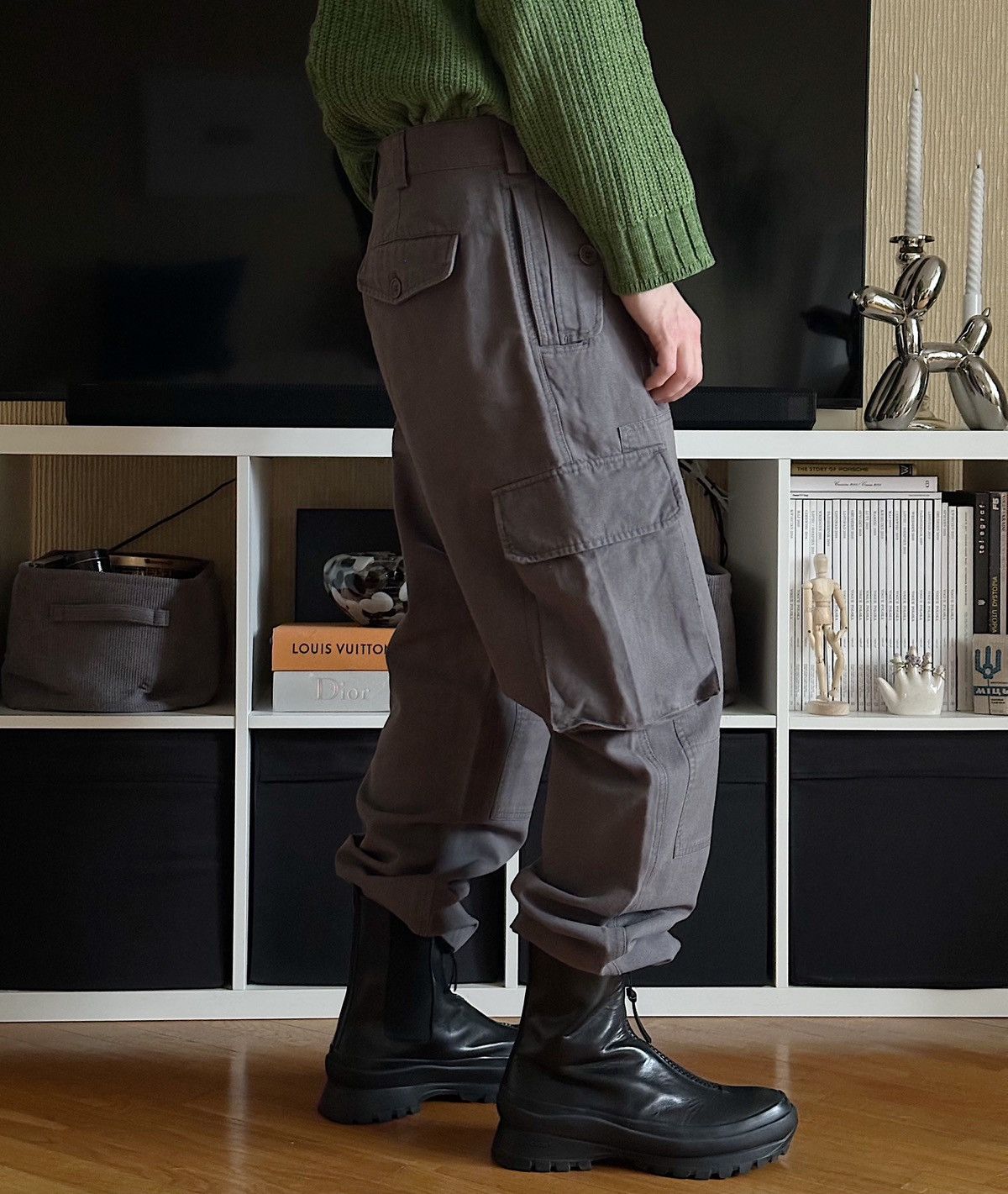 Prada PRADA FW 2006 Combat Cargo Pants Vintage Cotton wide wool Size US 32 / EU 48 - 4 Thumbnail