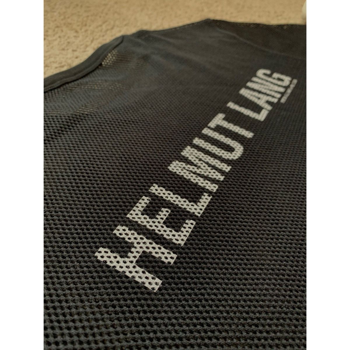 Helmut Lang HELMUT LANG BLACK LOGO MESH TOP Size US M / EU 48-50 / 2 - 15 Thumbnail