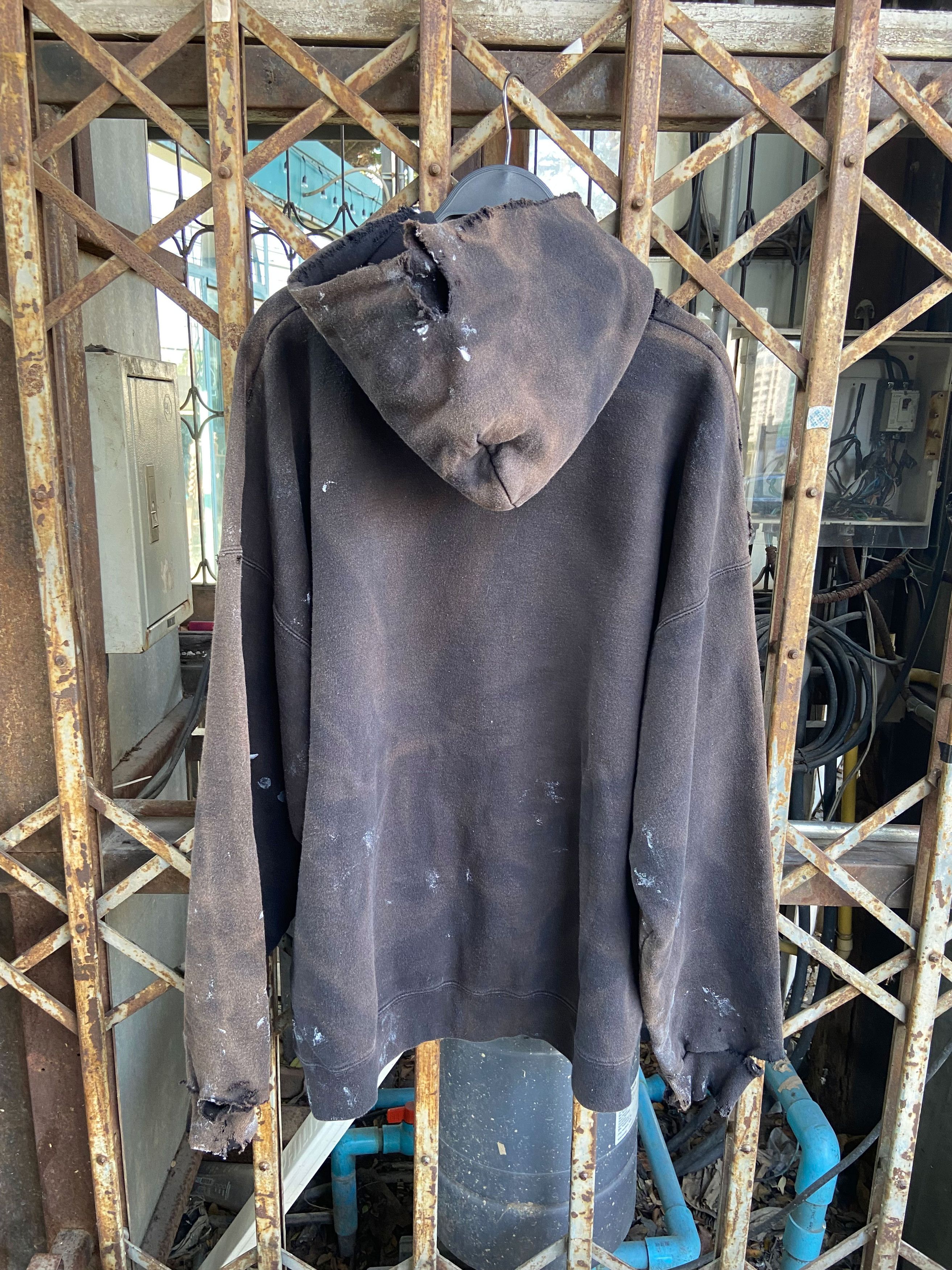 Vintage Thrashed Distressed & Faded Hoodie ERD Grunge Size US XL / EU 56 / 4 - 16 Thumbnail