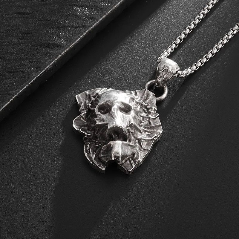 Jewelry Gothic Skull Mummy Pendant Necklace Size ONE SIZE - 4 Thumbnail