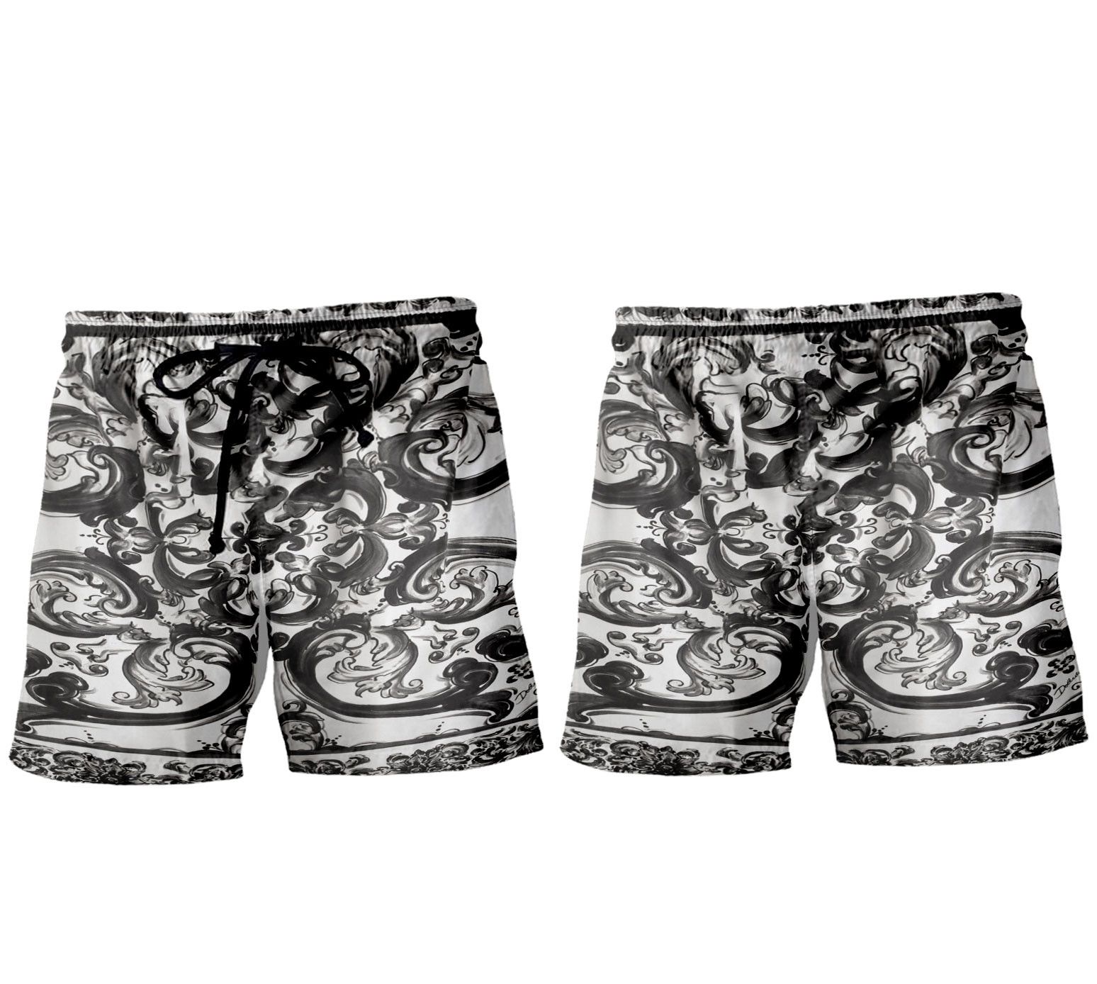 Designer Men's Black Summer Beach Shorts Size US 30 / EU 46 - 2 Thumbnail