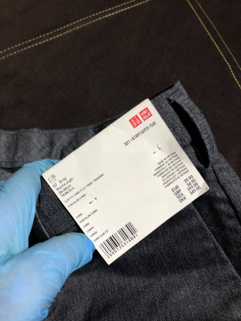 Uniqlo UNIQLO Slim Fit Chino Flat Front Trousers pants Size US 28 / EU 44 - 3 Thumbnail