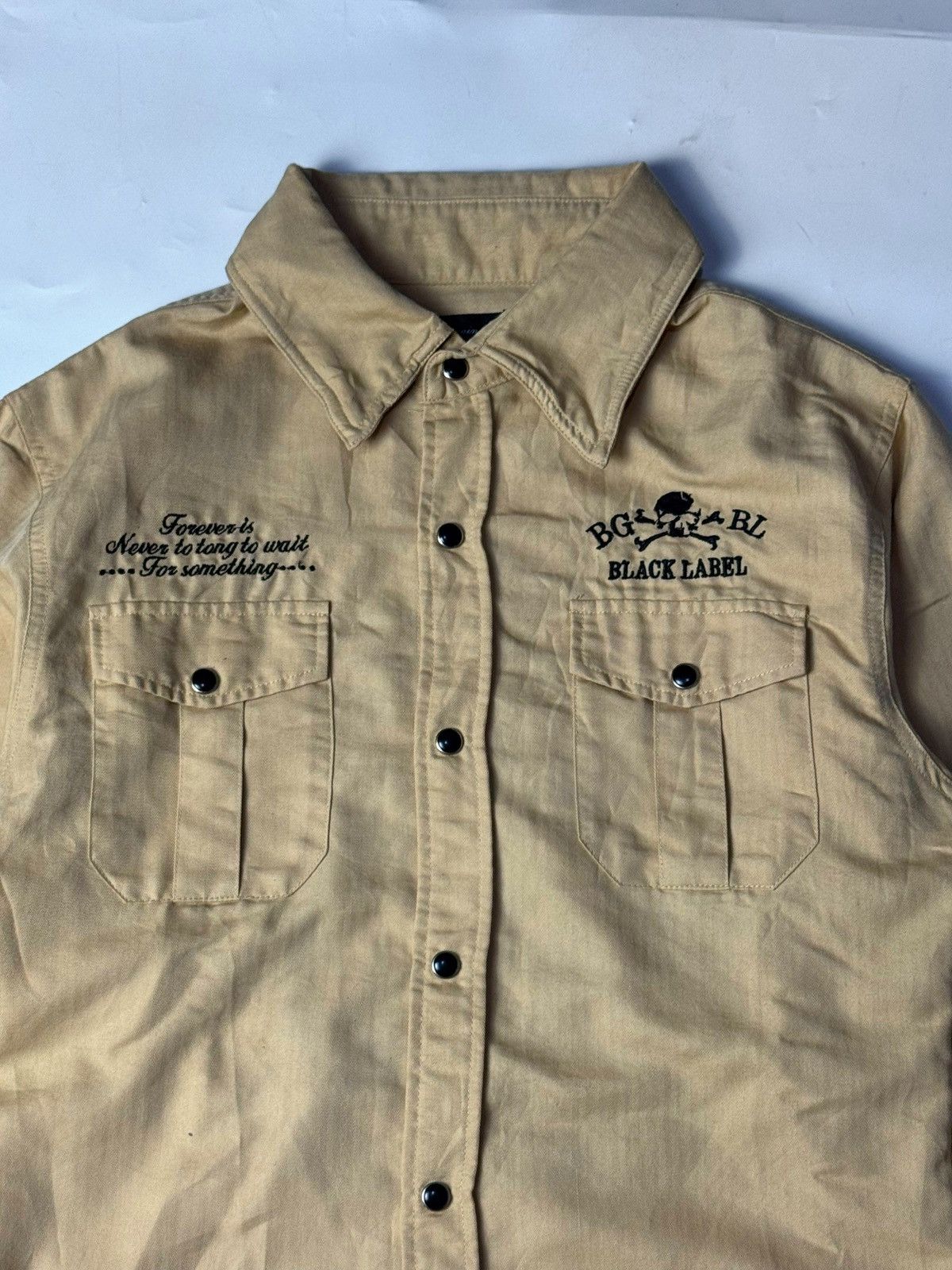 If Six Was Nine × Japanese Brand × Le Grande Bleu (L.G.B.) Japanese Bernings Sho Poem Skulls Shirt ifsix lgb styled Size US M / EU 48-50 / 2 - 3 Thumbnail