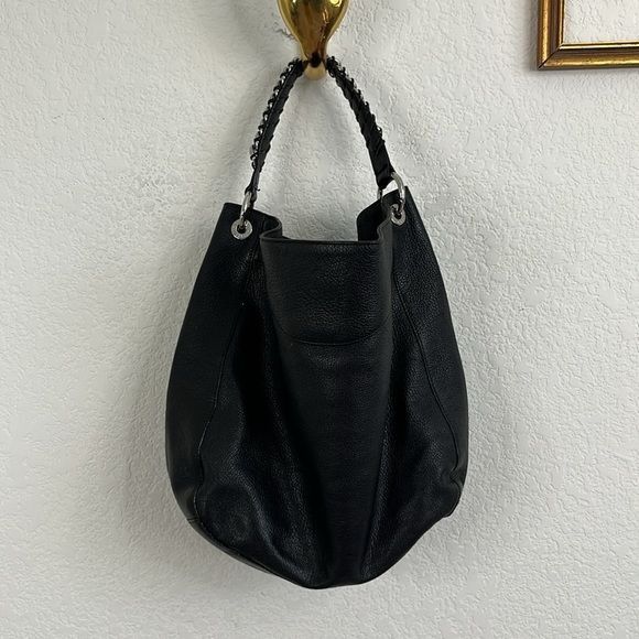 Ralph Lauren Ralph Lauren Collection Proprietor Black Leather Shoulder Ba Size ONE SIZE - 6 Thumbnail