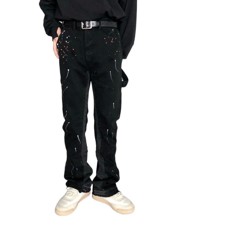 Japanese Brand × Jean Retro high street graffiti splashed ink jeans Size US 32 / EU 48 - 4 Thumbnail
