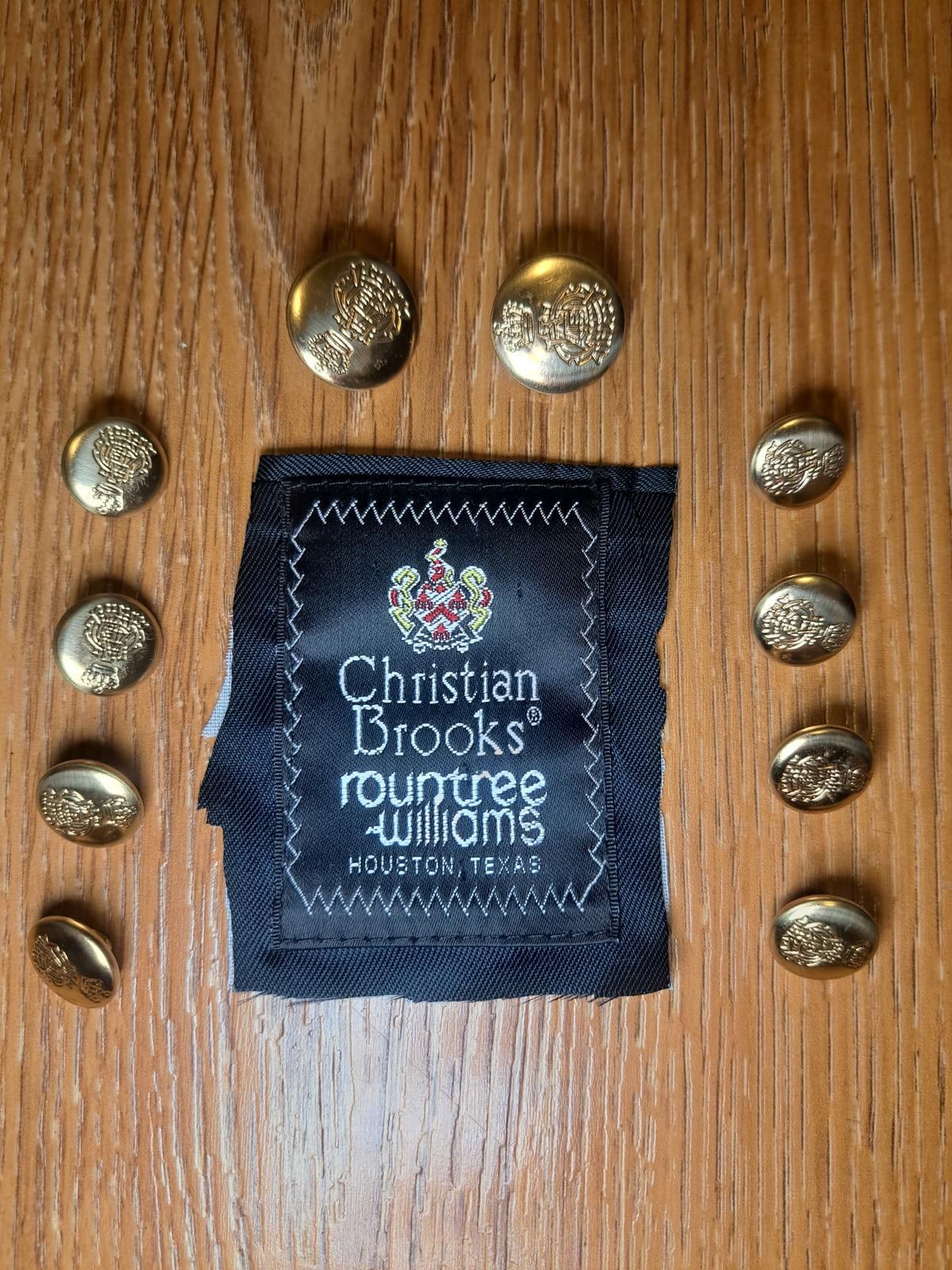 Other Christian Brooks Blazer Buttons Gold Crest Crown Design 10pc Size ONE SIZE - 1 Preview