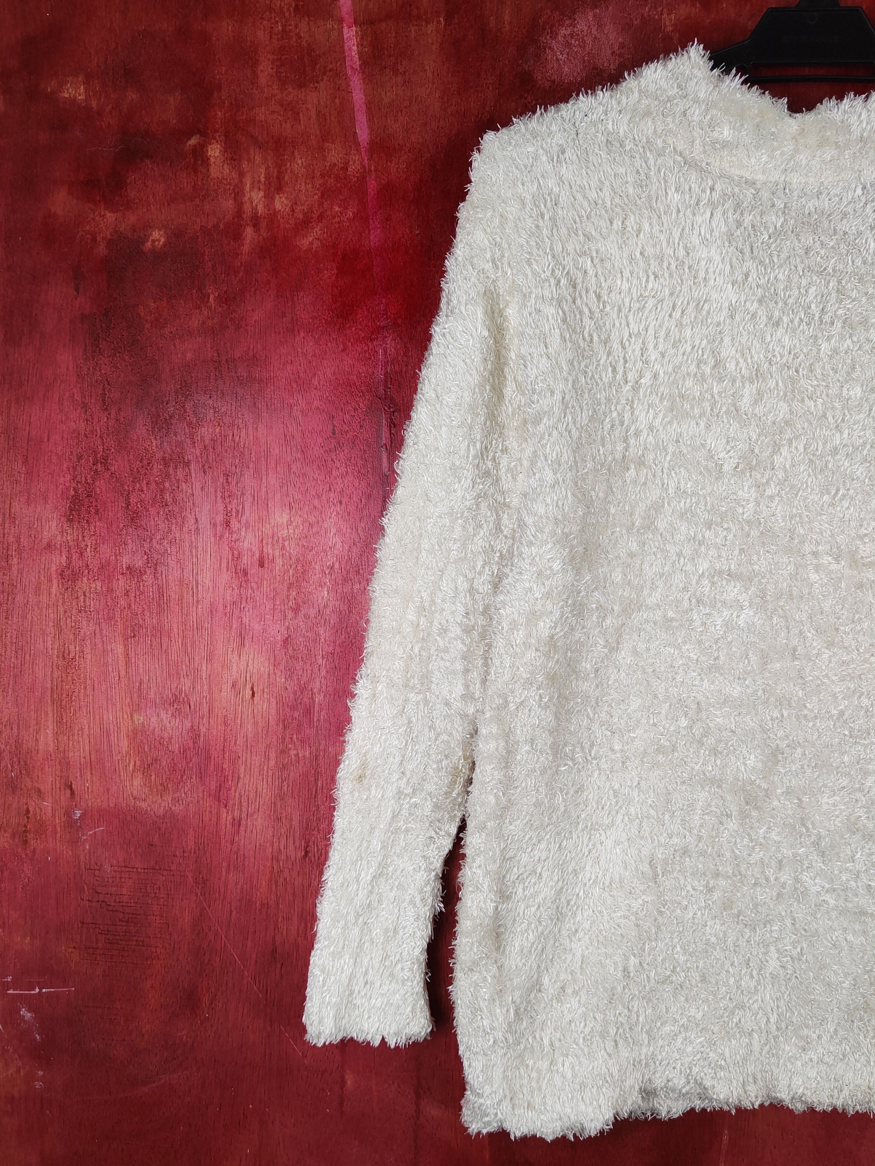Homespun Knitwear Japanese Brand Ivory Shag Shaggy Fur Mohair Knitwear #S2159 Size M / US 6-8 / IT 42-44 - 8 Thumbnail