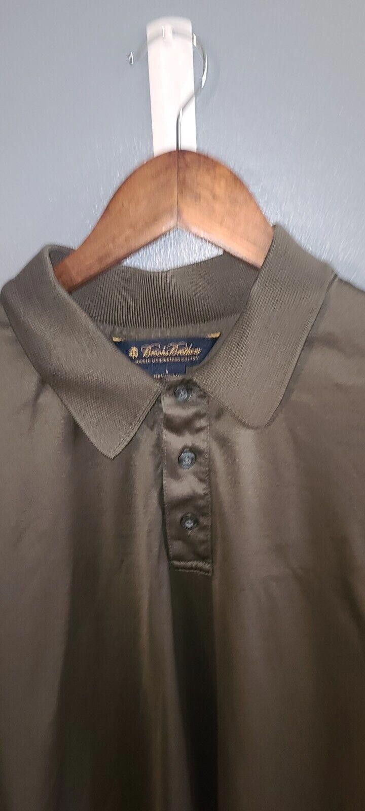 Brooks Brothers BROOKS BROTHERS PERFORMANCE KNIT Polo GREEN Olive LARGE Size US L / EU 52-54 / 3 - 3 Thumbnail