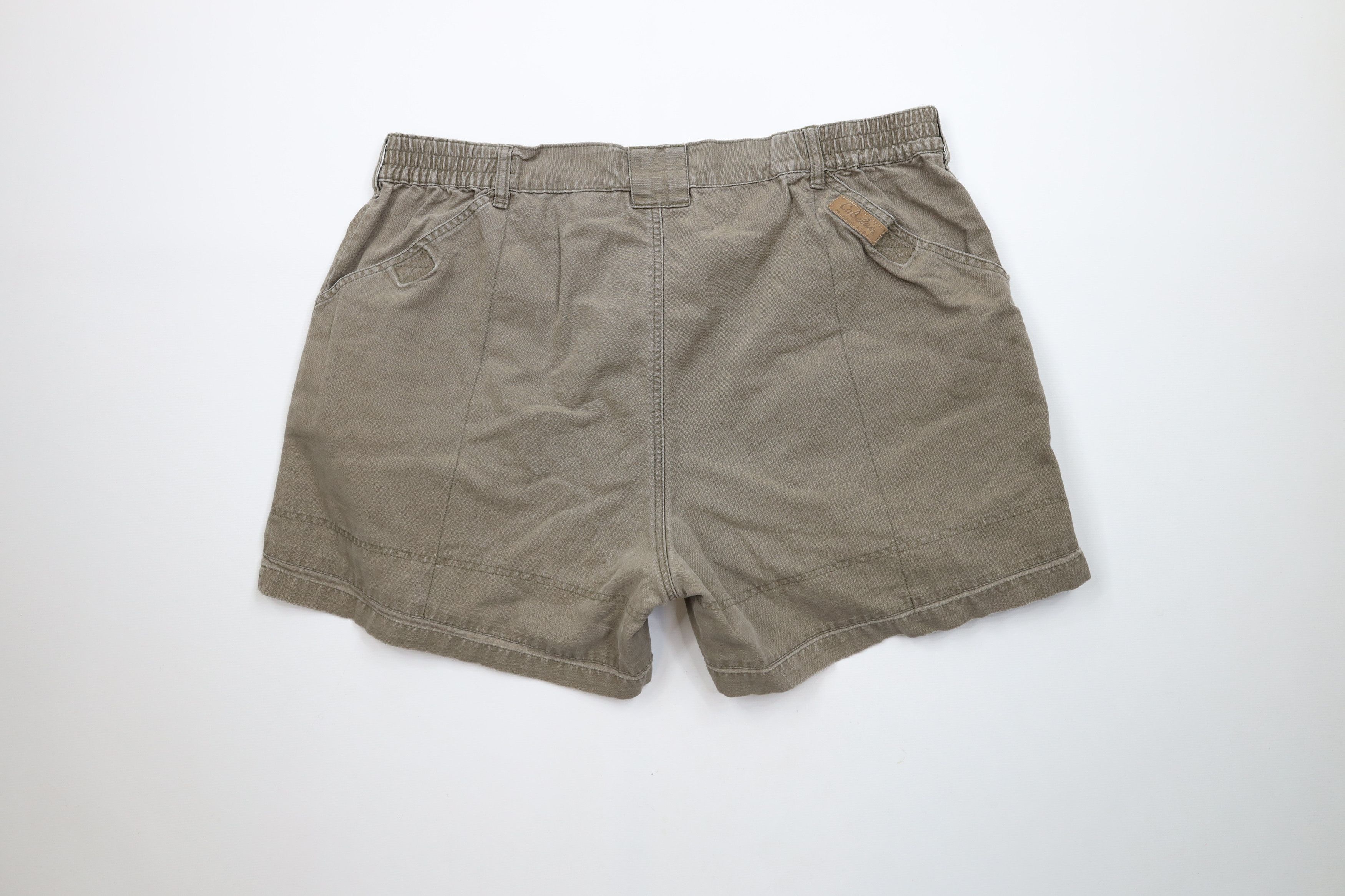 Cabelas × Vintage Vintage 90s Cabelas Canvas Above Knee Cargo Shorts Brown Size US 40 / EU 56 - 9 Thumbnail