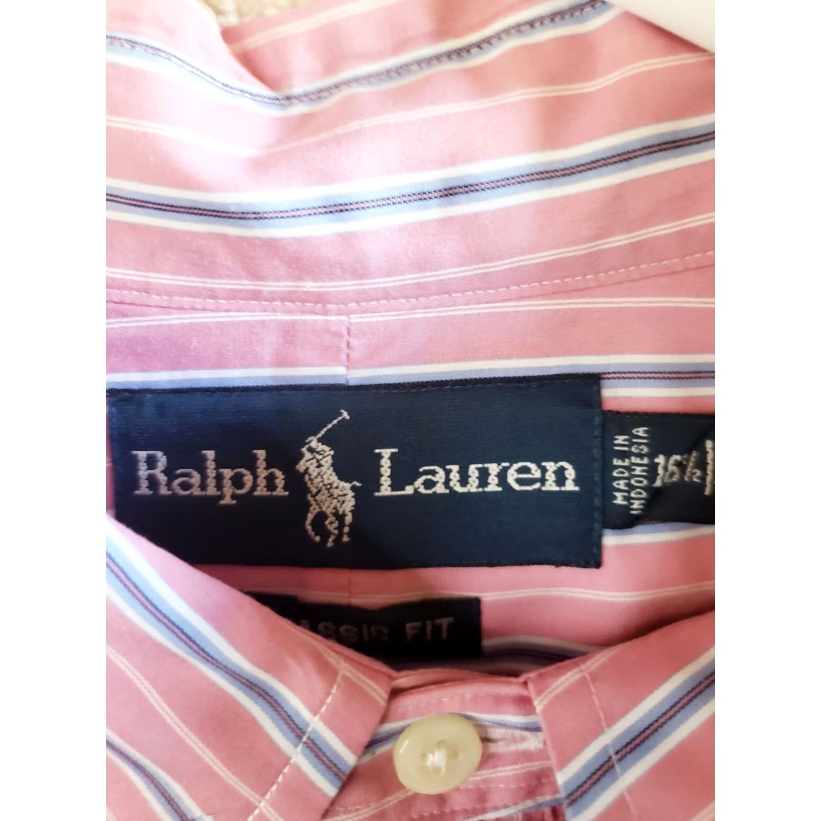 Polo Ralph Lauren Polo Ralph Lauren Men's Shirt Pink Striped Classic Fit Long Sleeve Size 16.5 51" Chest Regular Size Type Dress Shirt Boy? Size US L / EU 52-54 / 3 - 7 Thumbnail