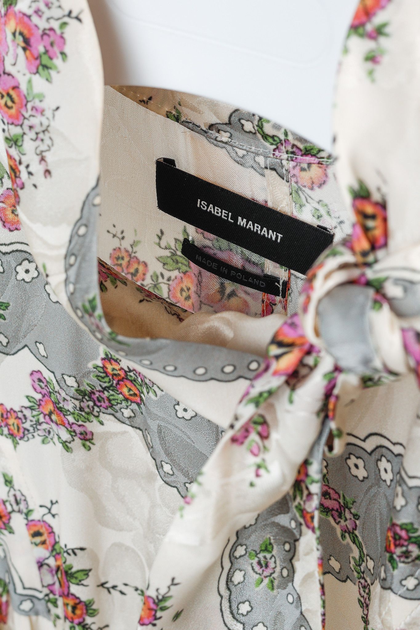 Isabel Marant Isabel Marant Josephine Antique Floral-Print Tie-Neck Dress Size M / US 6-8 / IT 42-44 - 4 Thumbnail