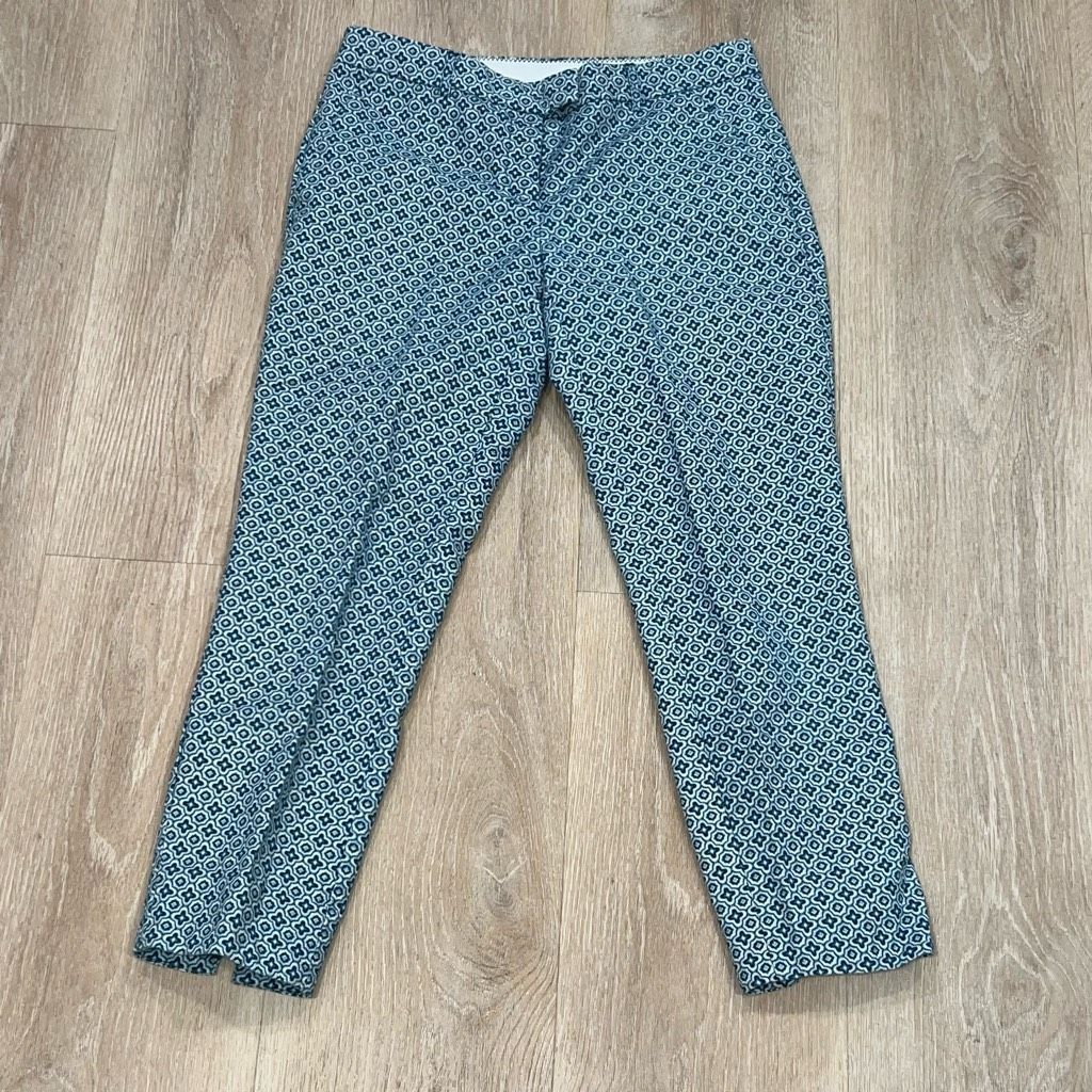 Cynthia Rowley Cynthia Rowley, Geometric Print Stretch Trousers Pressed Fro Size 28" / US 6 / IT 42 - 10 Thumbnail