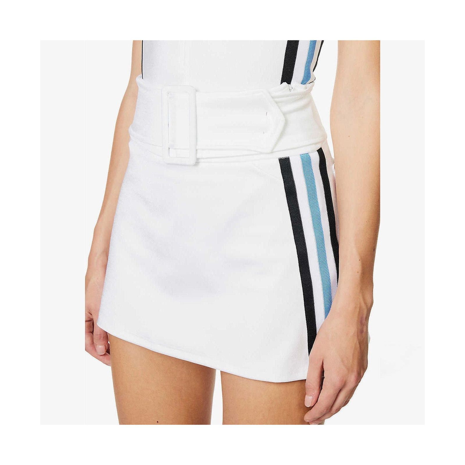 image of Maisie Wilen White Magnet Side-Stripe Mini Skirt - S - Nwt, Women's (Size 24)