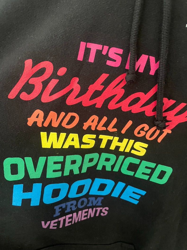Vetements Vetements My Birthday Printed Hoodie Size US XS / EU 42 / 0 - 3 Thumbnail