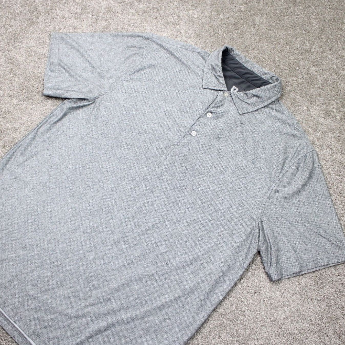 Vintage Hickey Freeman Polo Shirt Mens M Gray Geometric Short Sleeve Stretch S/S Pullover Golf Casual Size US M / EU 48-50 / 2 - 3 Thumbnail