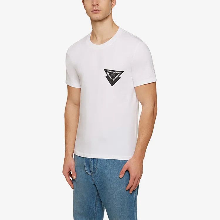 Moschino o1y0225 Logo T-Shirt in White Size US M / EU 48-50 / 2 - 2 Thumbnail
