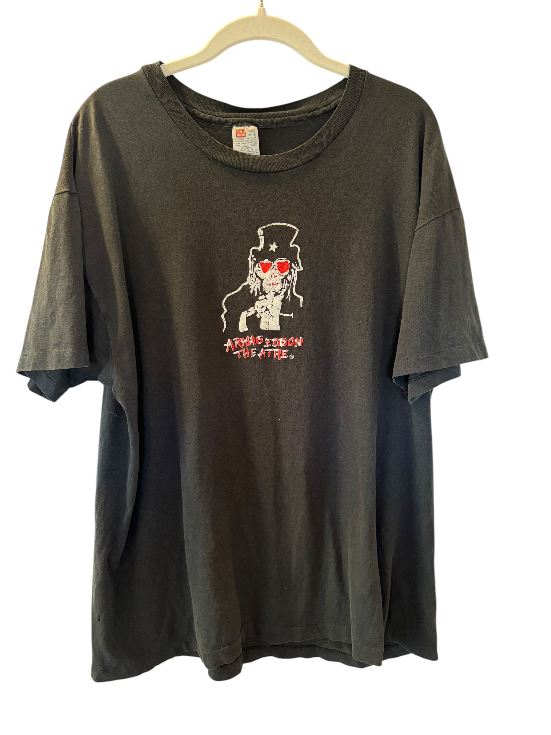 Hanes Vintage 90s Armageddon Theater Metal Band Tee Size US XL / EU 56 / 4 - 1 Thumbnail