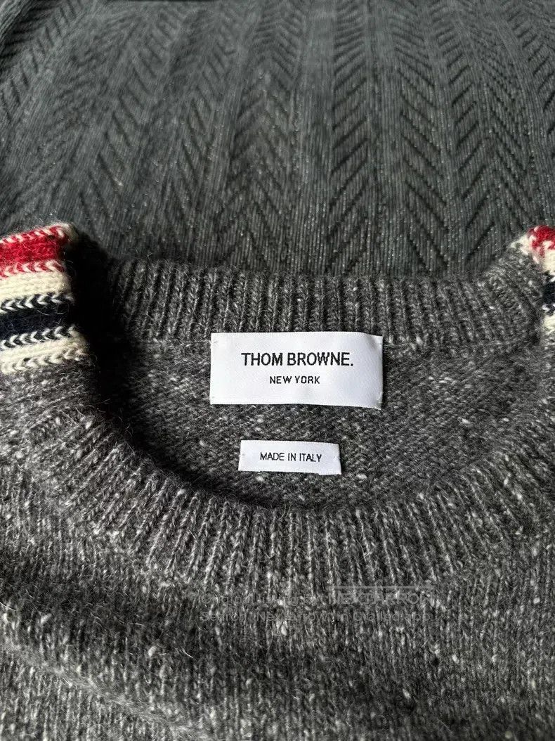 Thom Browne Thom Browne Striped Sweater - Grey Size US L / EU 52-54 / 3 - 3 Thumbnail