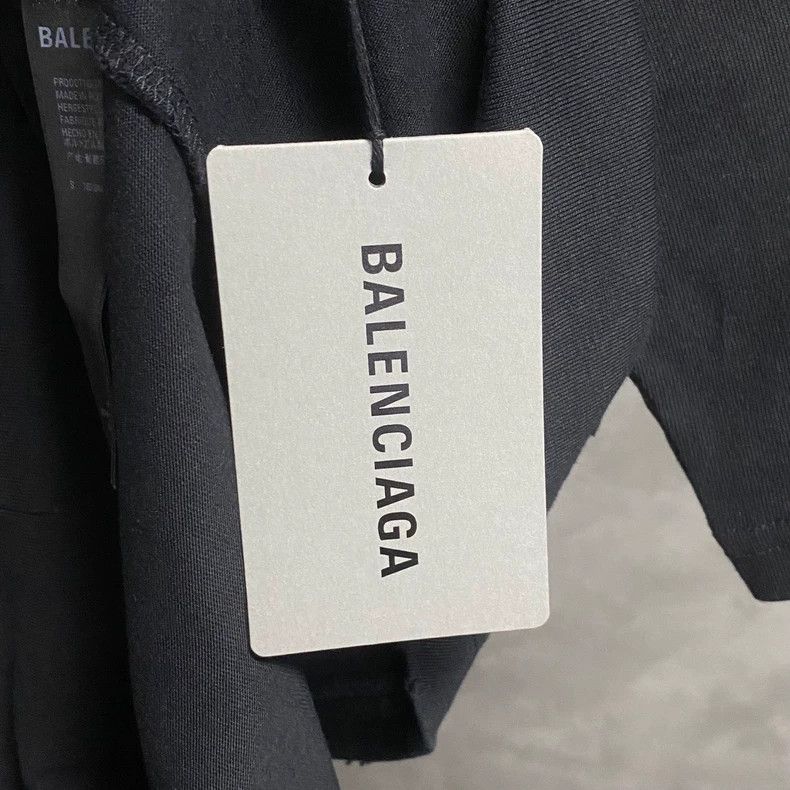 Balenciaga Balenciaga Black embroidered logo short sleeve Size US S / EU 44-46 / 1 - 6 Thumbnail